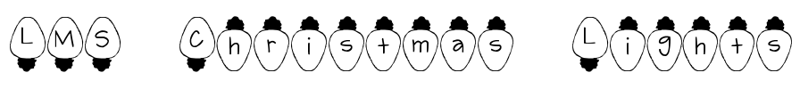 LMS Christmas Lights Font Image