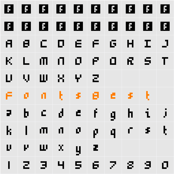 5Mikropix Character Map