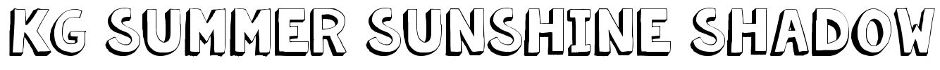 KG Summer Sunshine Shadow Font Image