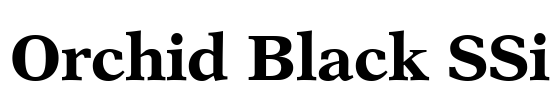 Orchid Black SSi Font Image