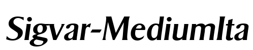 Sigvar-MediumIta Font Image