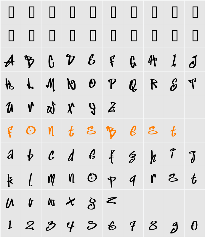 Marker Character Map