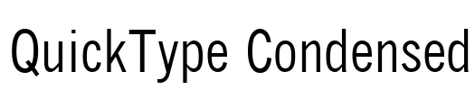 QuickType Condensed Font Image