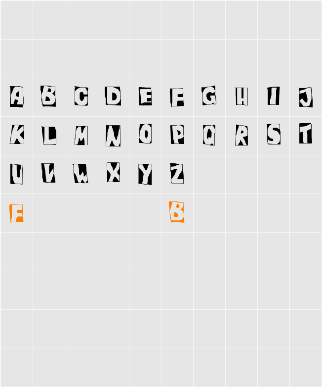 PeepShow Character Map
