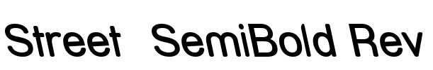 Street  SemiBold Rev Font Image