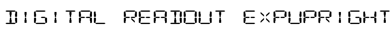 Digital Readout ExpUpright