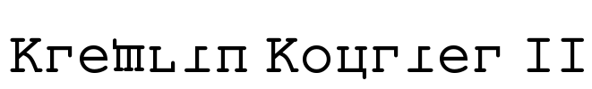 Kremlin Kourier II Font Image