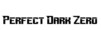 Perfect Dark Zero Font Image