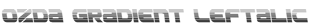 Ozda Gradient Leftalic Font Image