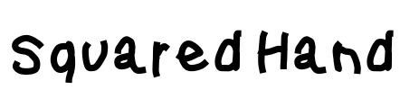 Squared Hand Font Image