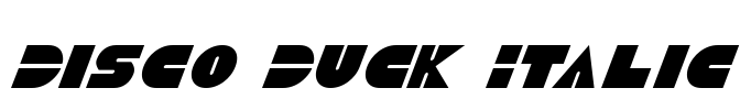 Disco Duck Italic Font Image