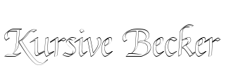 Kursive Becker Font Image