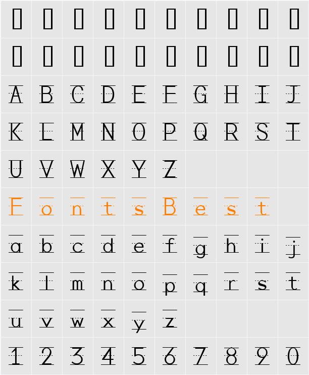 Penmanship Print Character Map