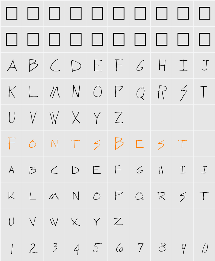 Wundera Character Map