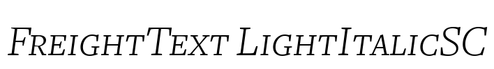 FreightText LightItalicSC Font Image