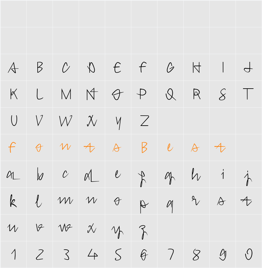 Hong Kim Character Map