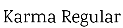 Karma Regular Font Image