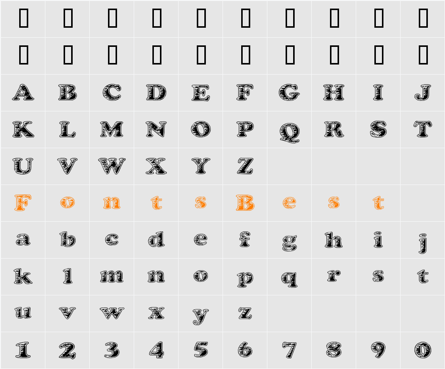 668-CAI978 Character Map