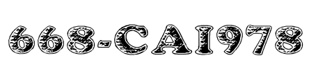 668-CAI978 Font Image