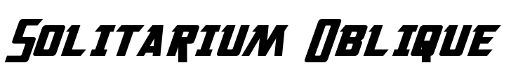 Solitarium Oblique Font Image