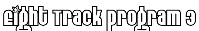 Eight Track program 3 Font Image