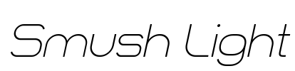 Smush Light Font Image