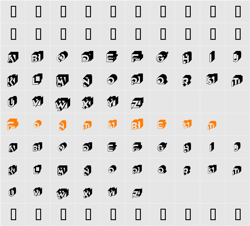 Qubist Character Map