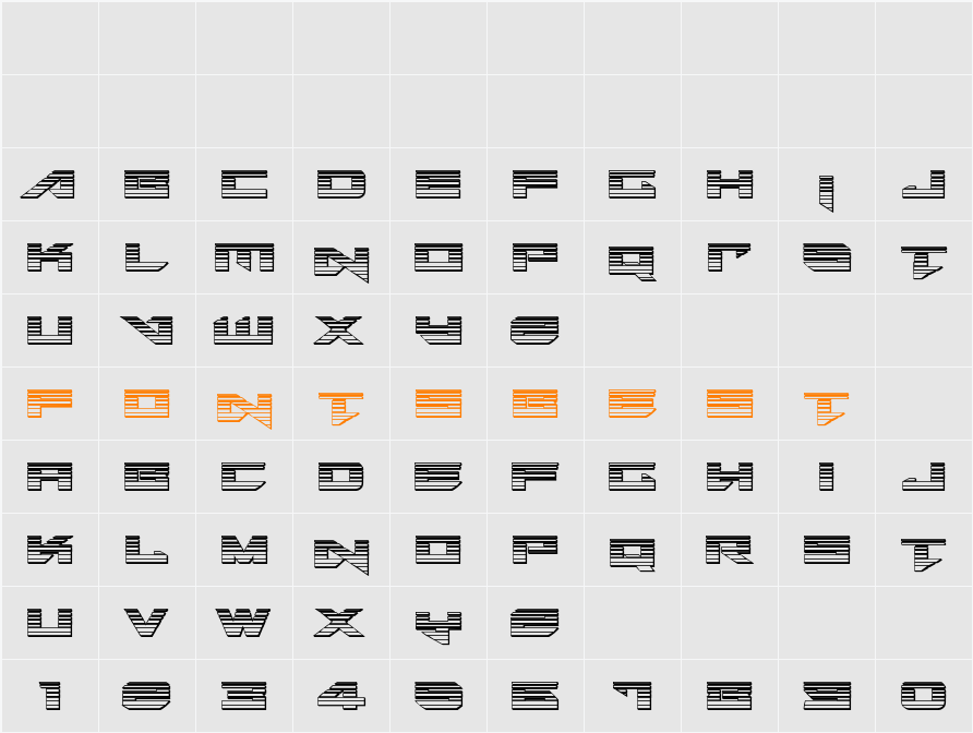 Tarrget Chrome Character Map