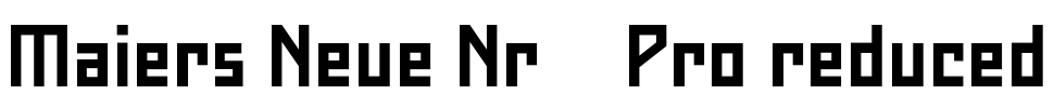 Maiers Neue Nr.8 Pro reduced Font Image