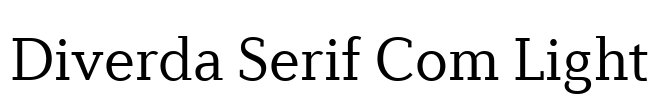 Diverda Serif Com Light