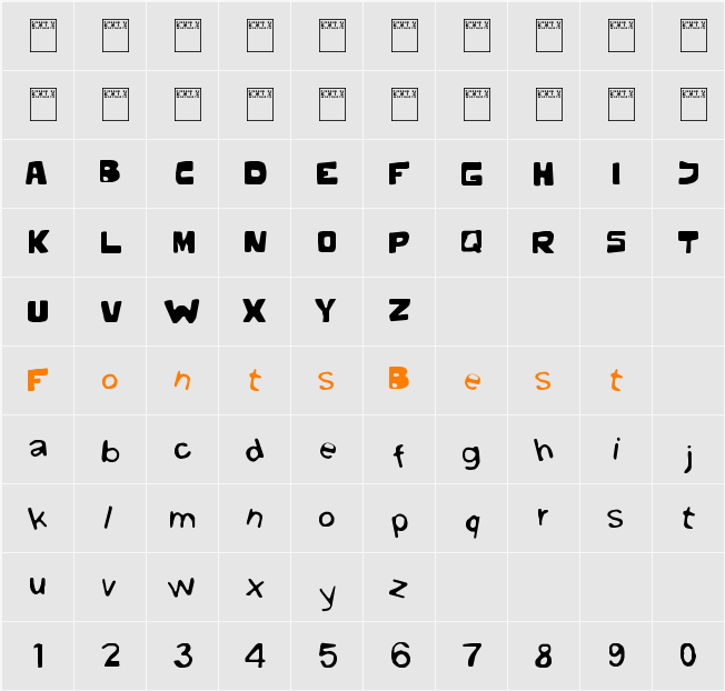 Gibbard_erc_01 Character Map