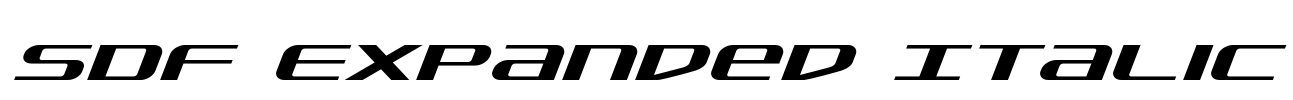 SDF Expanded Italic Font Image