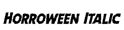 Horroween Italic Font Image