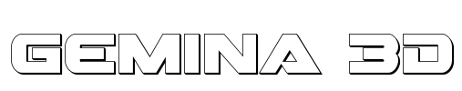 Gemina 3D Font Image