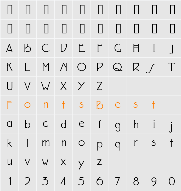 592-CAI978 Character Map