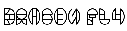 DRAGON FLY Font Image