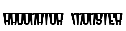 Radonator Monster Font Image