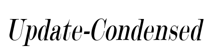 Update-Condensed Font Image