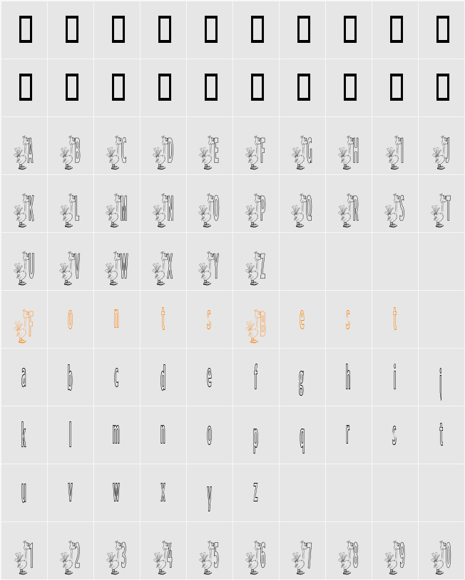 HeyTurkey Character Map