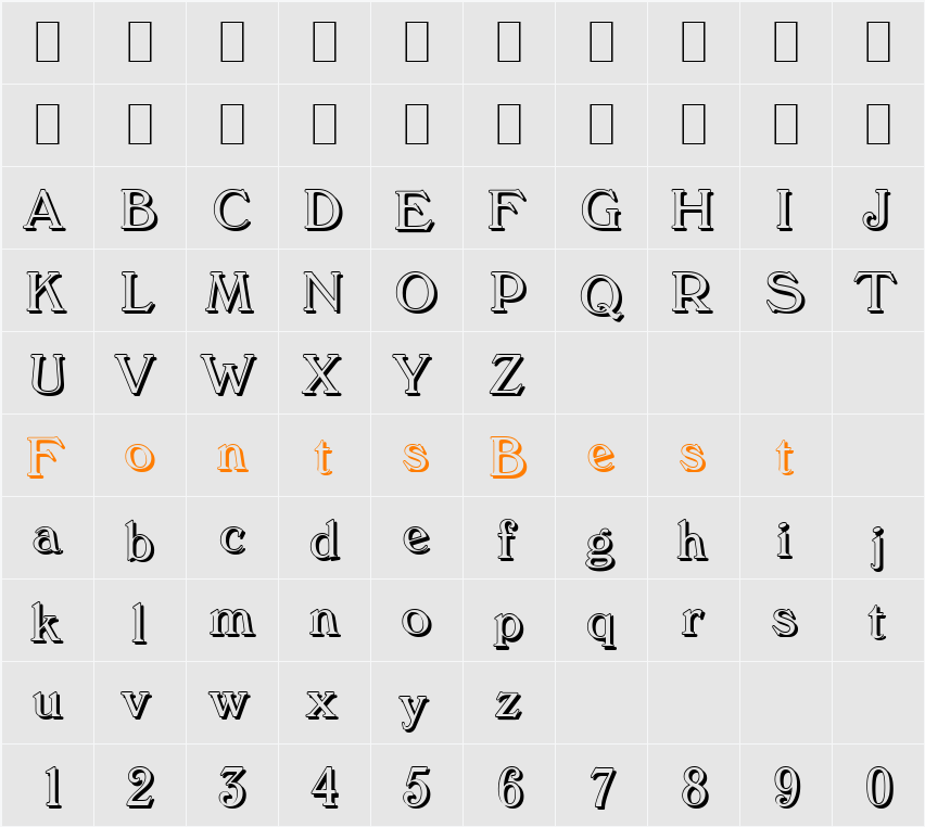 KellyBeckerShadow-Light Character Map