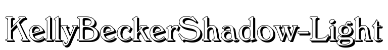 KellyBeckerShadow-Light Font Image