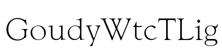 GoudyWtcTLig Font Image