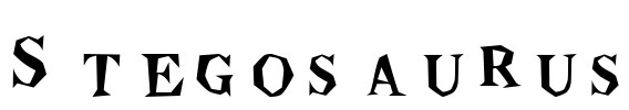Stegosaurus Font Image