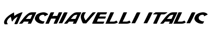 Machiavelli Italic Font Image