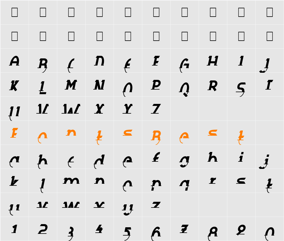 Rapiersoft Becker Character Map