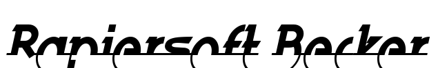 Rapiersoft Becker Font Image