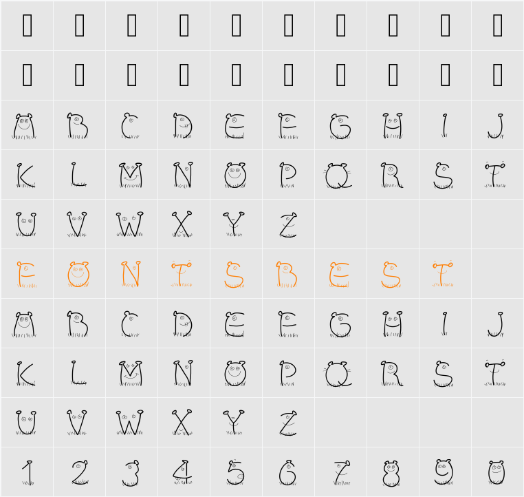 PWChildren Character Map