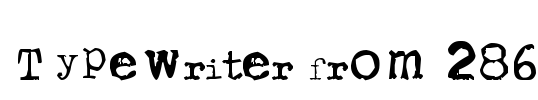Typewriter from 286 Font Image