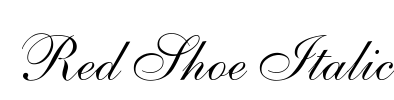 Red Shoe Italic Font Image