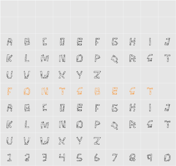 Tikitype Character Map